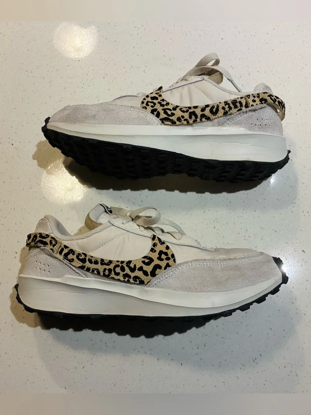 Nike Waffle Debut in Phantom Leopard Print Size 8.5 - Picture 4 of 8